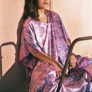 Vintage Hawaiian Satin Mumu Dress